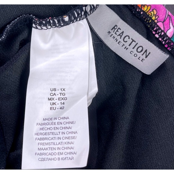 Kenneth Cole Reaction 1X Floral One Piece Swimsuit Tummy Control NWT - Picture 4 of 6